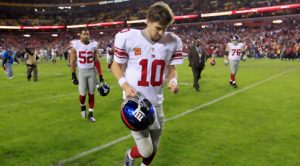 Eli Manning and the Giants lose a tough game on the road.