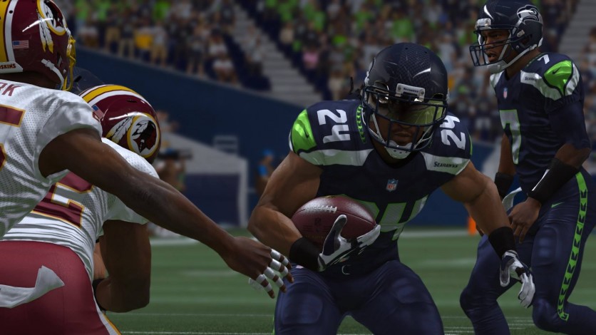 The Redskins were able to contain Marshawn Lynch from going Beast Mode in the game. 