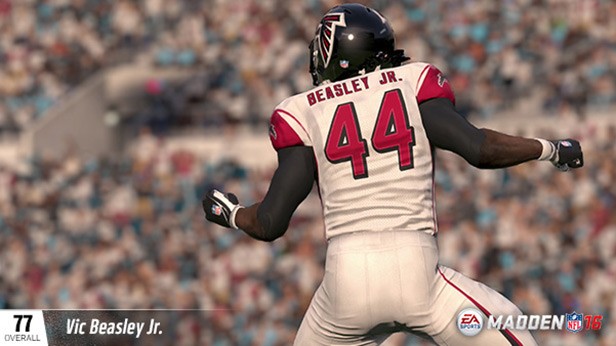 VIC BEASLEY (77 OVR) ATLANTA FALCONS RE (8TH OVERALL) 6’3, 246 POUNDS