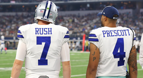 Cowboys promote Rush to backup QB as Moore is released.