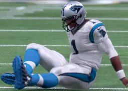 Newton suffers injury in win over Saints